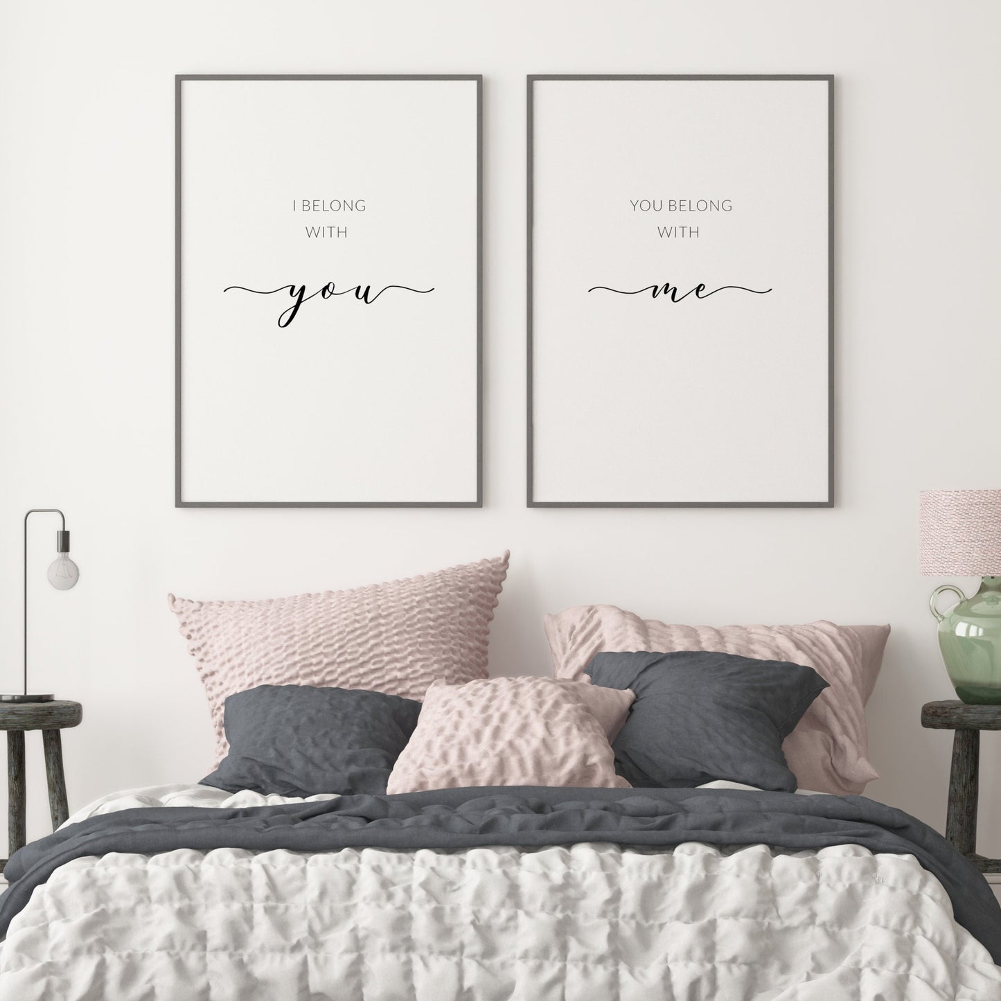 I Belong With You, You Belong With Me Prints (Set of 2)