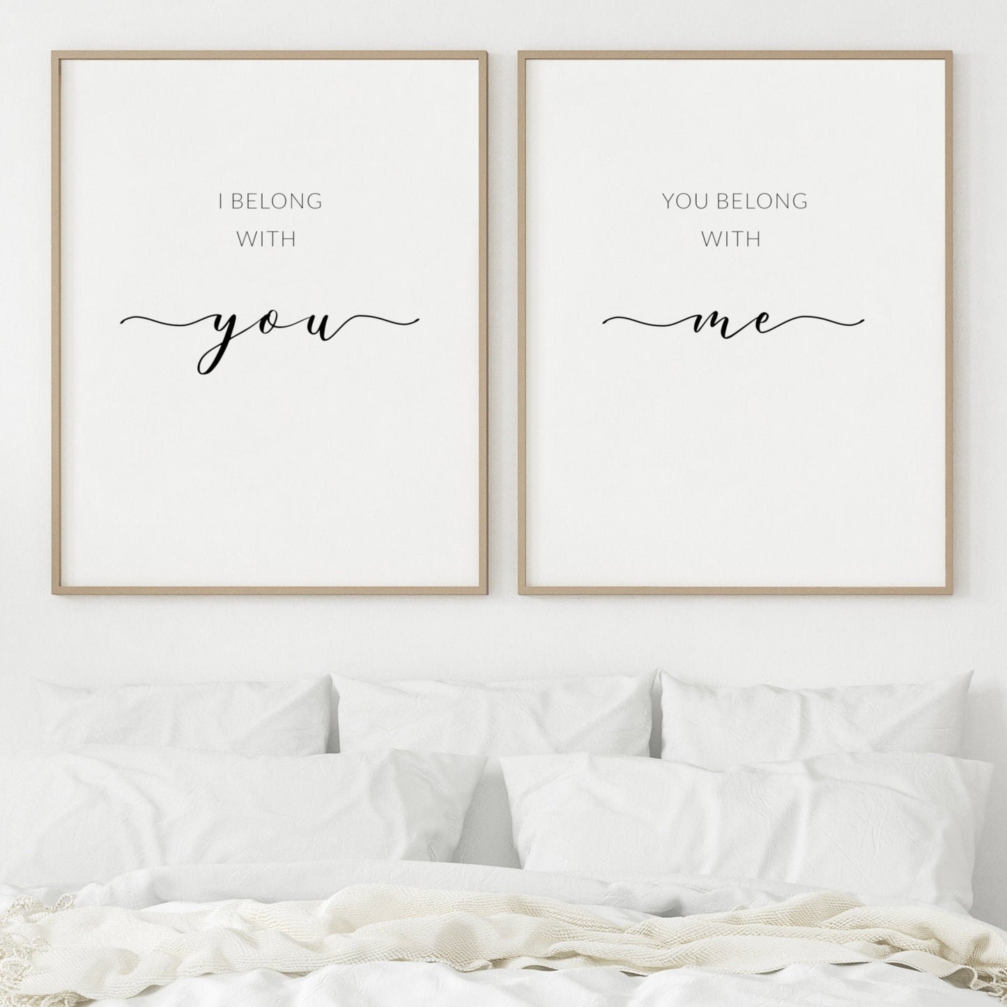 I Belong With You, You Belong With Me Prints (Set of 2)