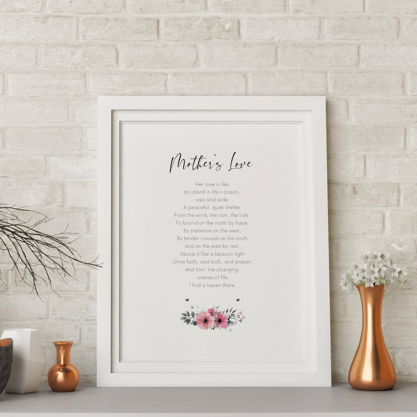 Mother's Love Poem Print