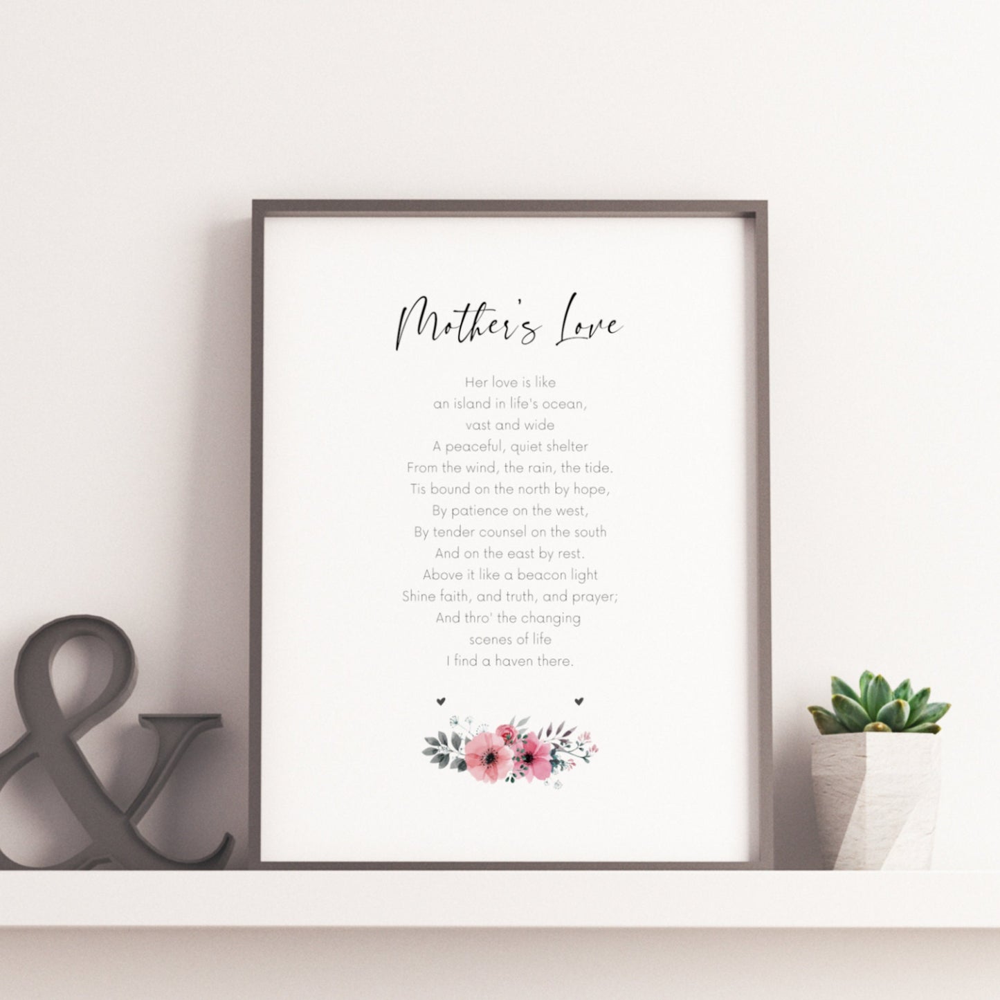 Mother's Love Poem Print