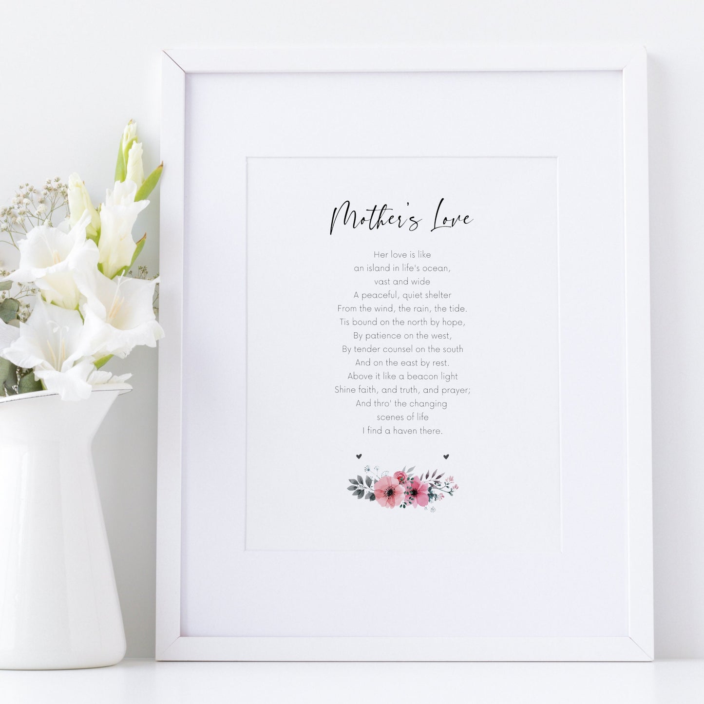 Mother's Love Poem Print