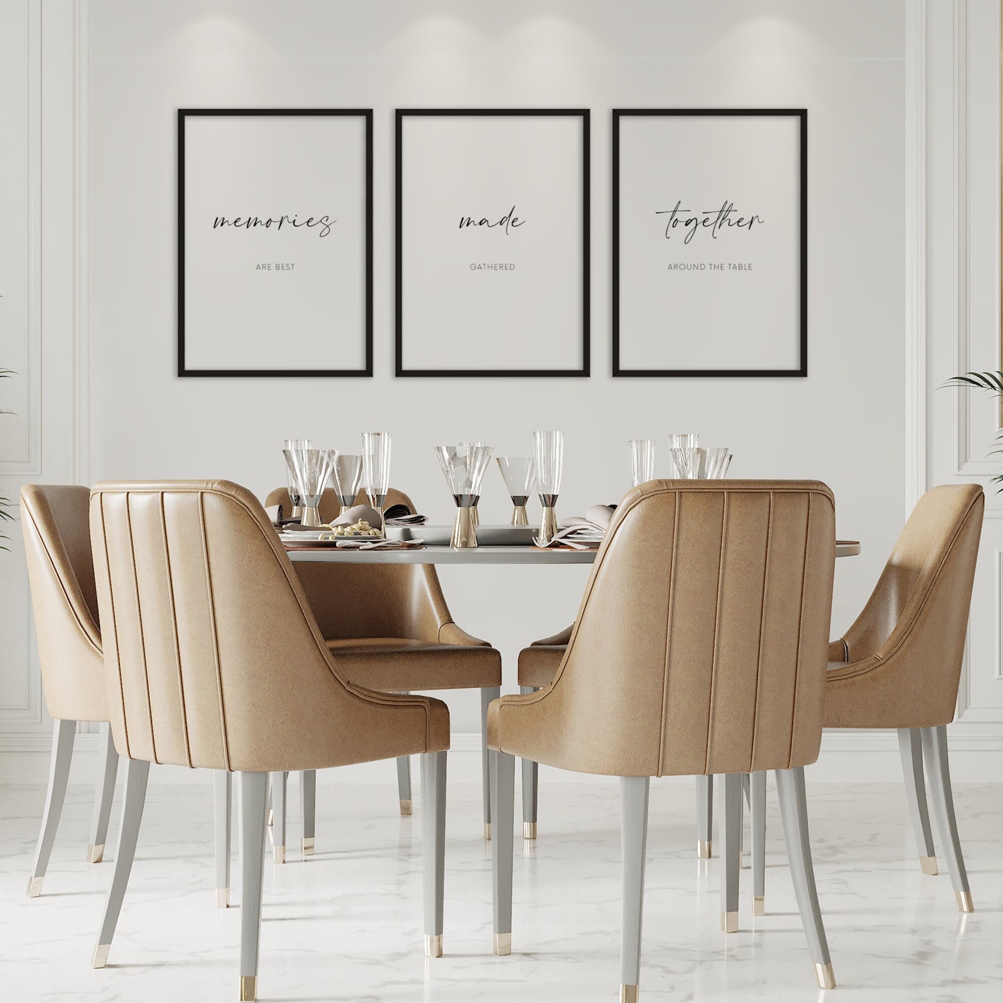 Memories Are Best Made Gathered Together Round The Table Prints (Set of 3)