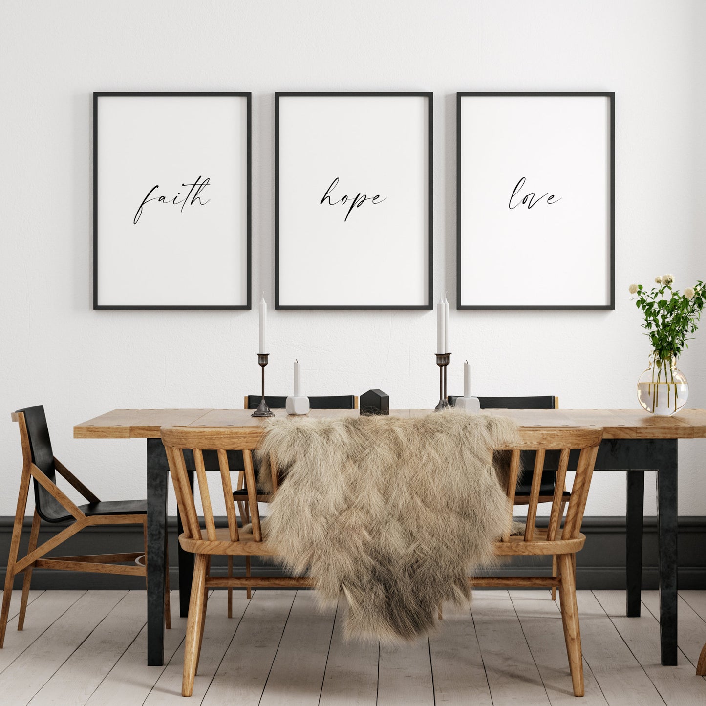 Faith Hope Love Prints (Set of 3)