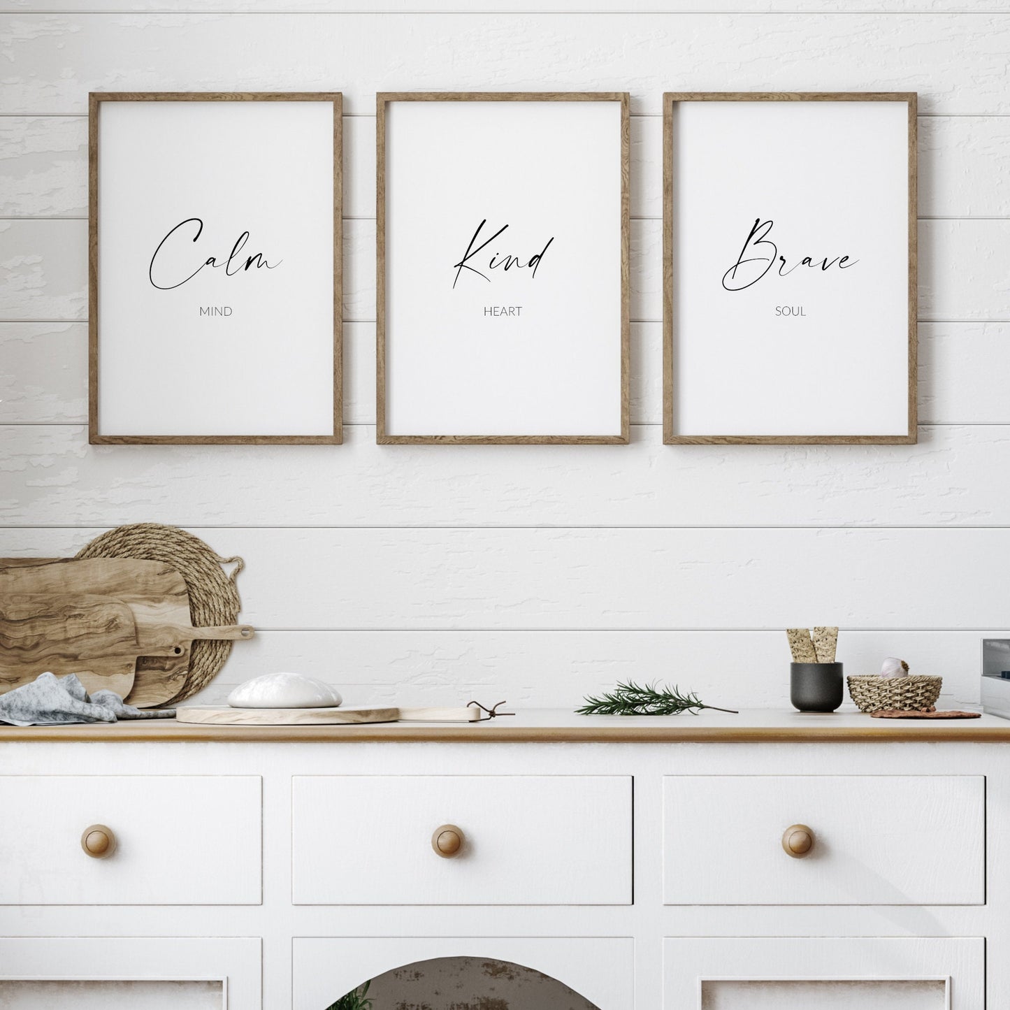 Calm Mind, Kind Heart, Brave Soul Prints (Set of 3)