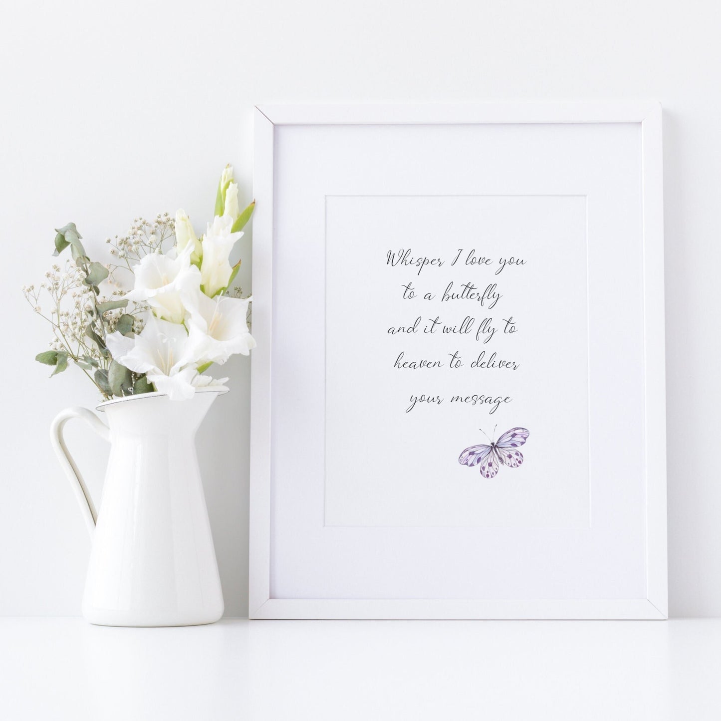 Whisper I Love You To A Butterfly Print