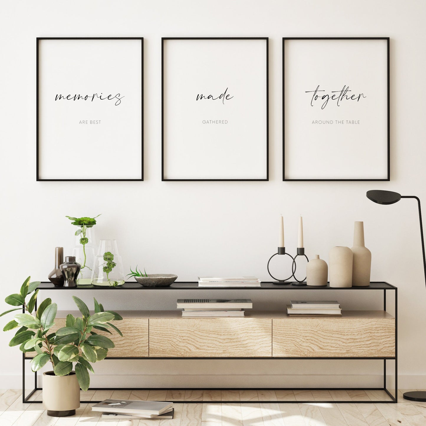 Memories Are Best Made Gathered Together Round The Table Prints (Set of 3)