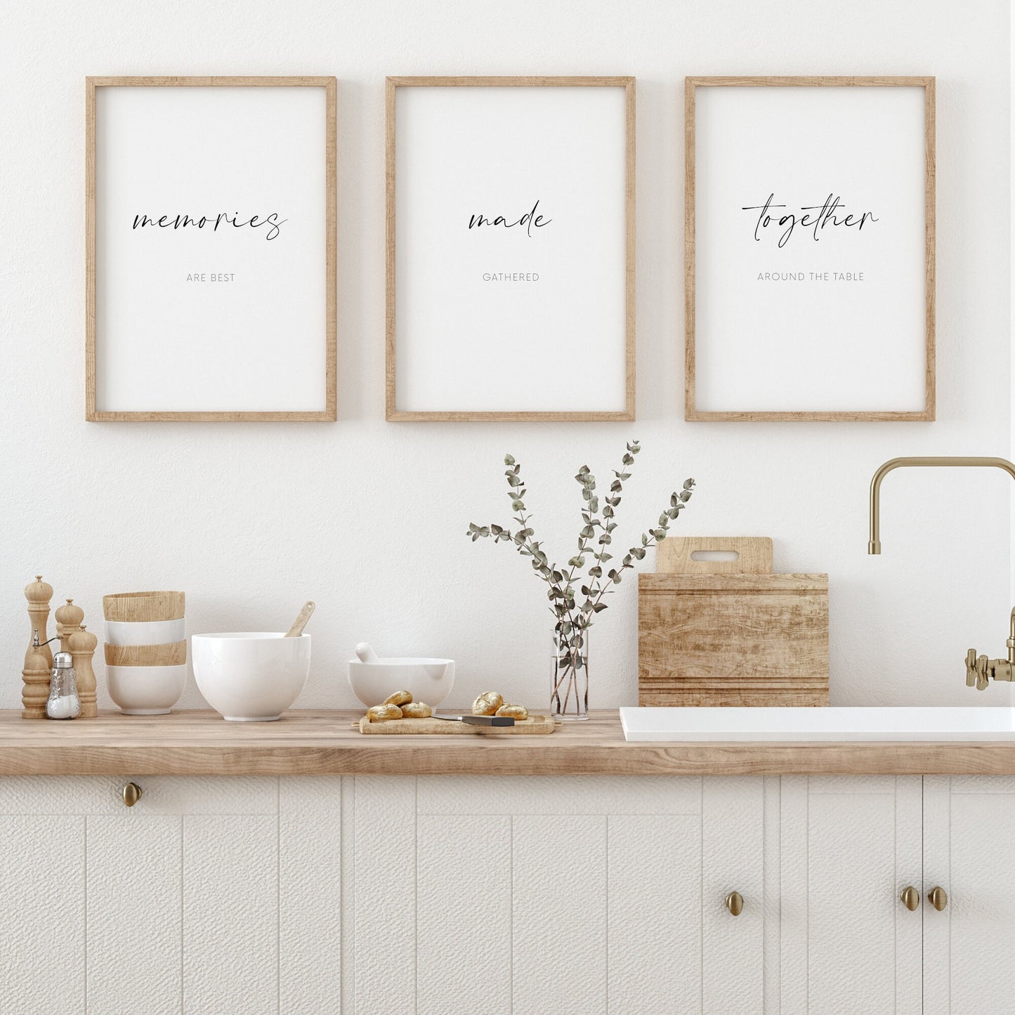 Memories Are Best Made Gathered Together Round The Table Prints (Set of 3)