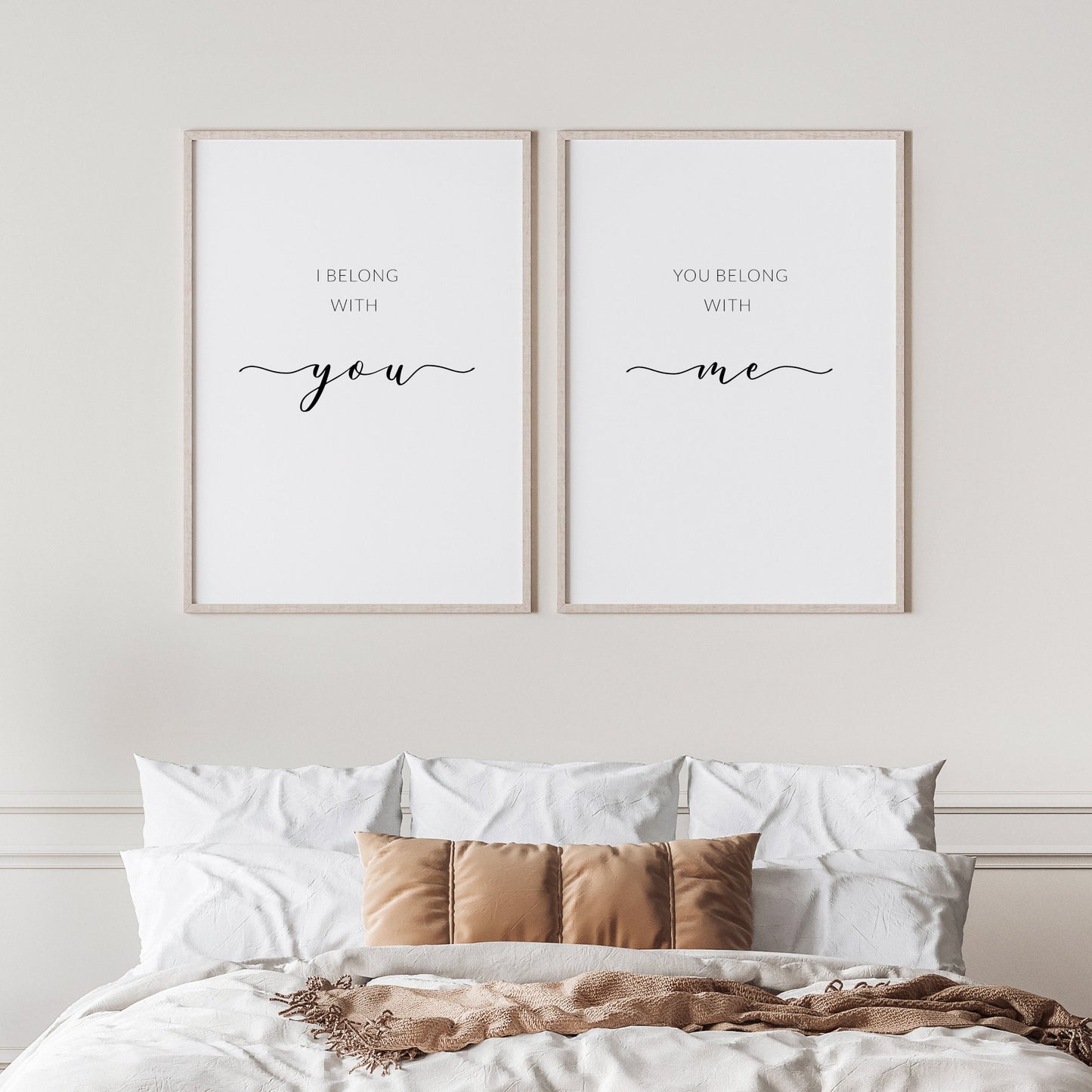 I Belong With You, You Belong With Me Prints (Set of 2)