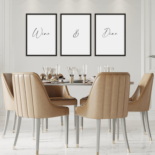 Wine & Dine Prints (Set of 3)