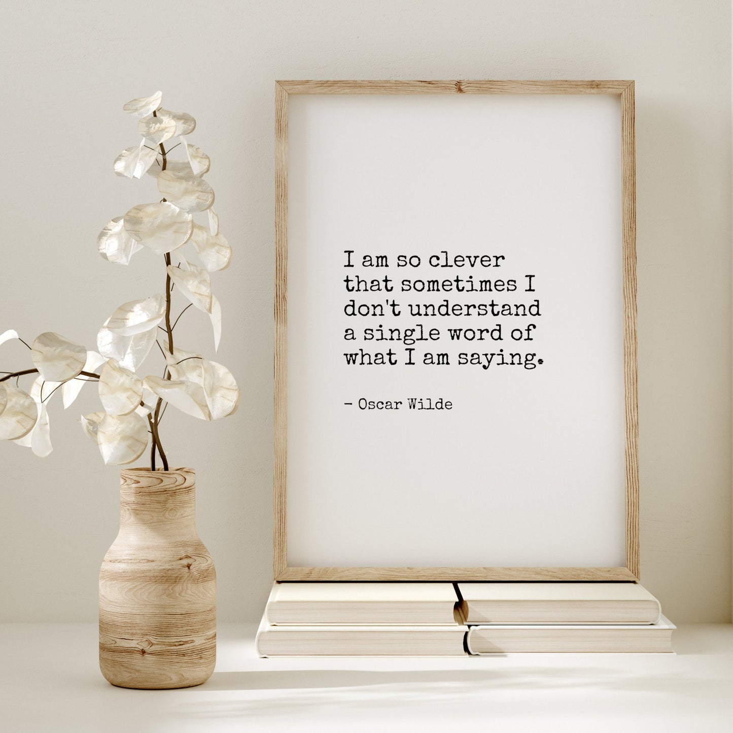 I Am So Clever from Oscar Wilde Print