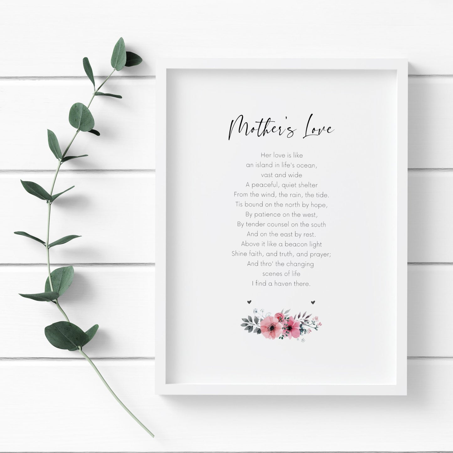 Mother's Love Poem Print