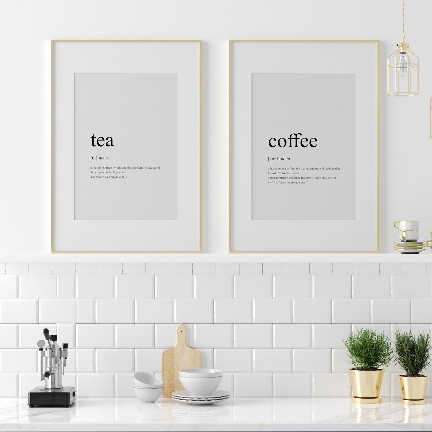 Tea & Coffee Definition Prints (Set of 2)