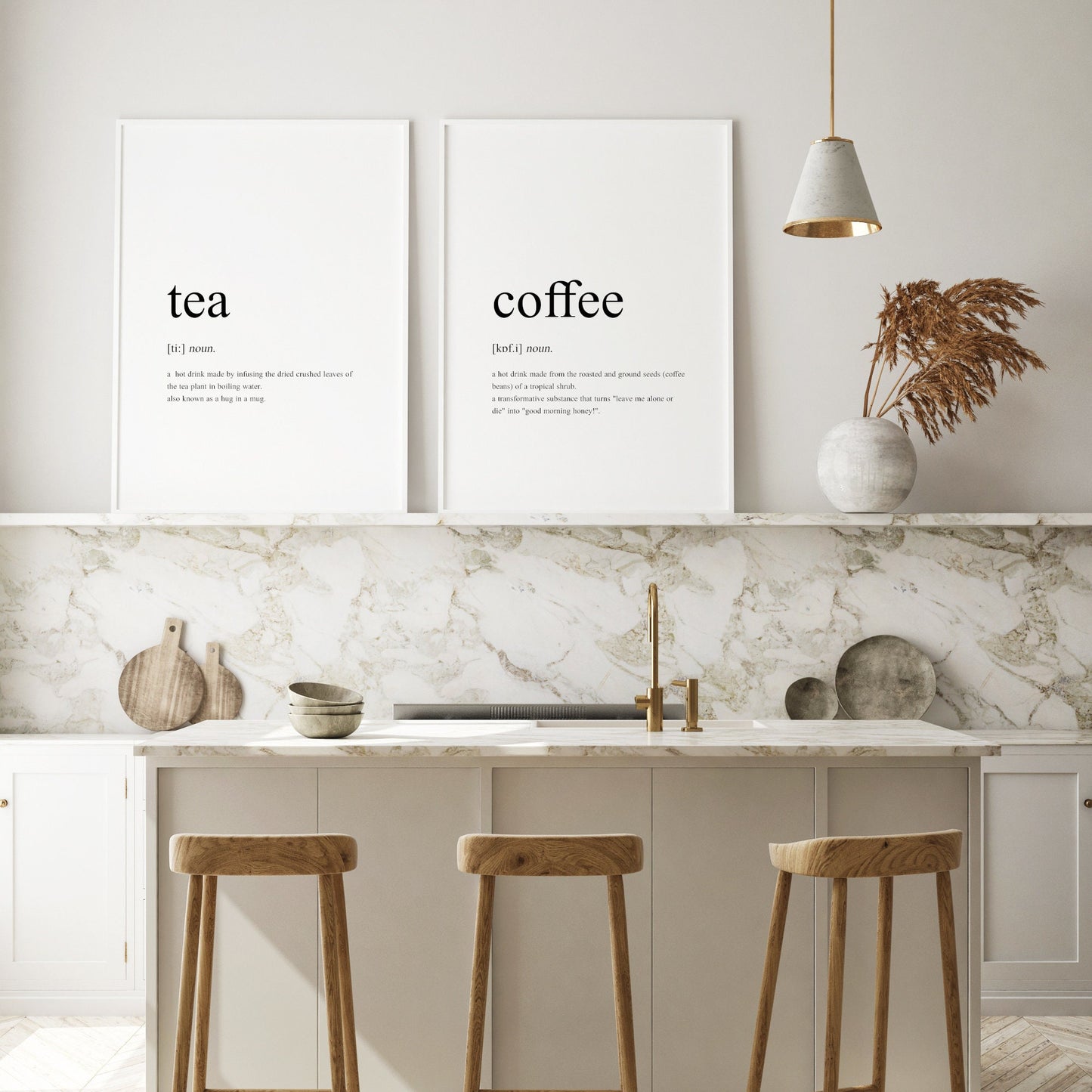 Tea & Coffee Definition Prints (Set of 2)