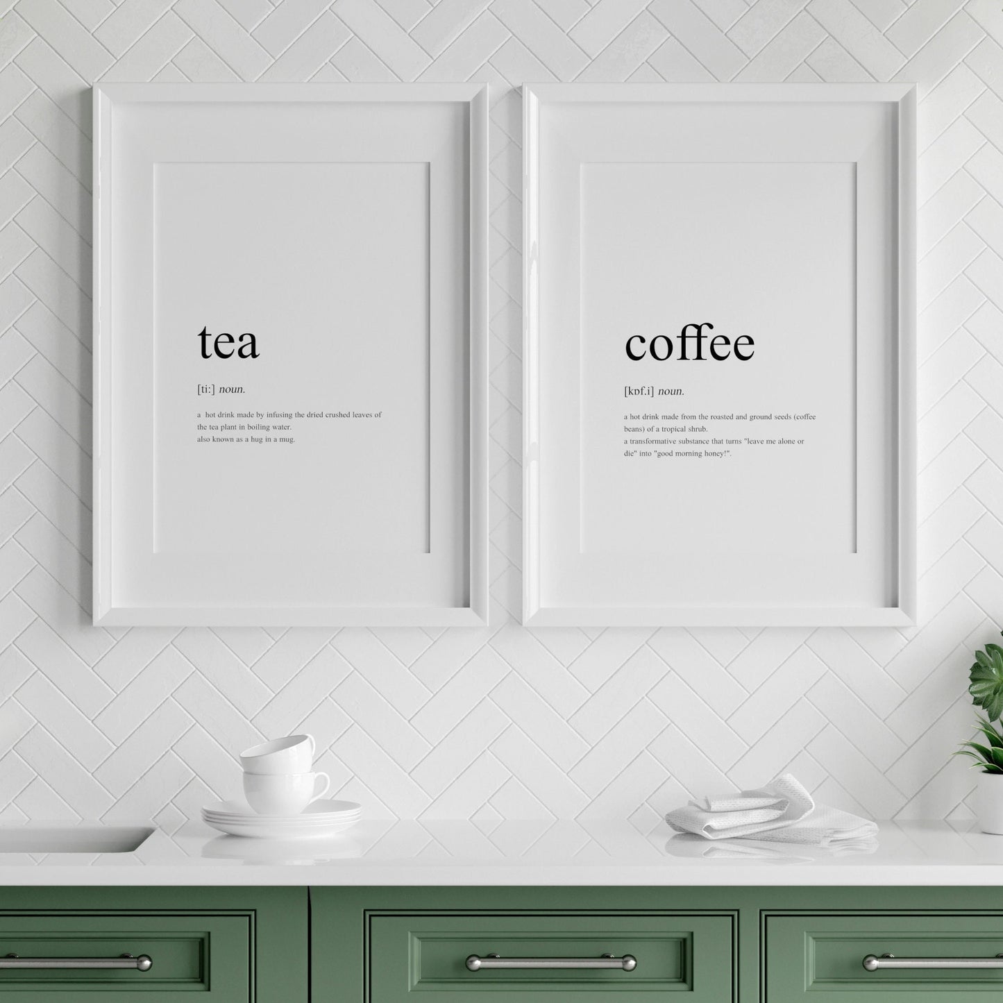 Tea & Coffee Definition Prints (Set of 2)