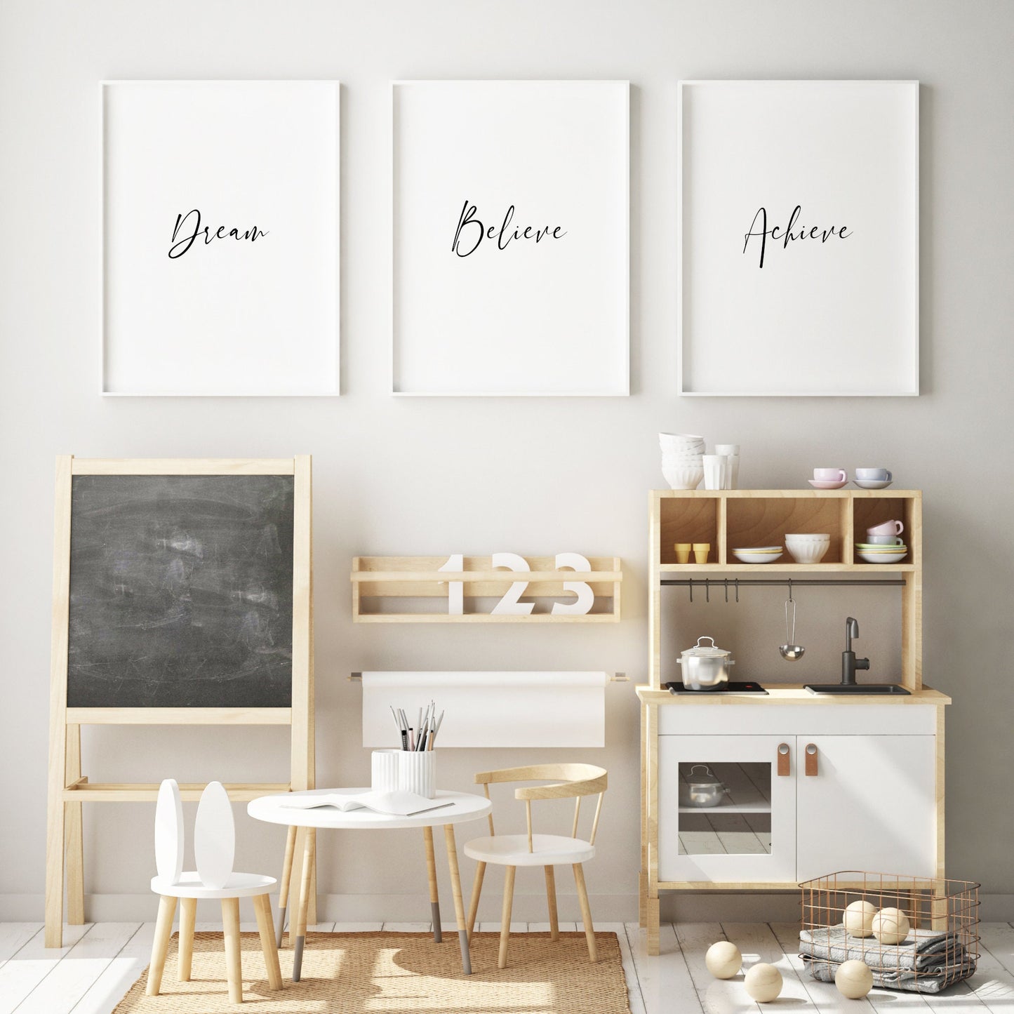 Dream Believe Achieve Prints (Set of 3)