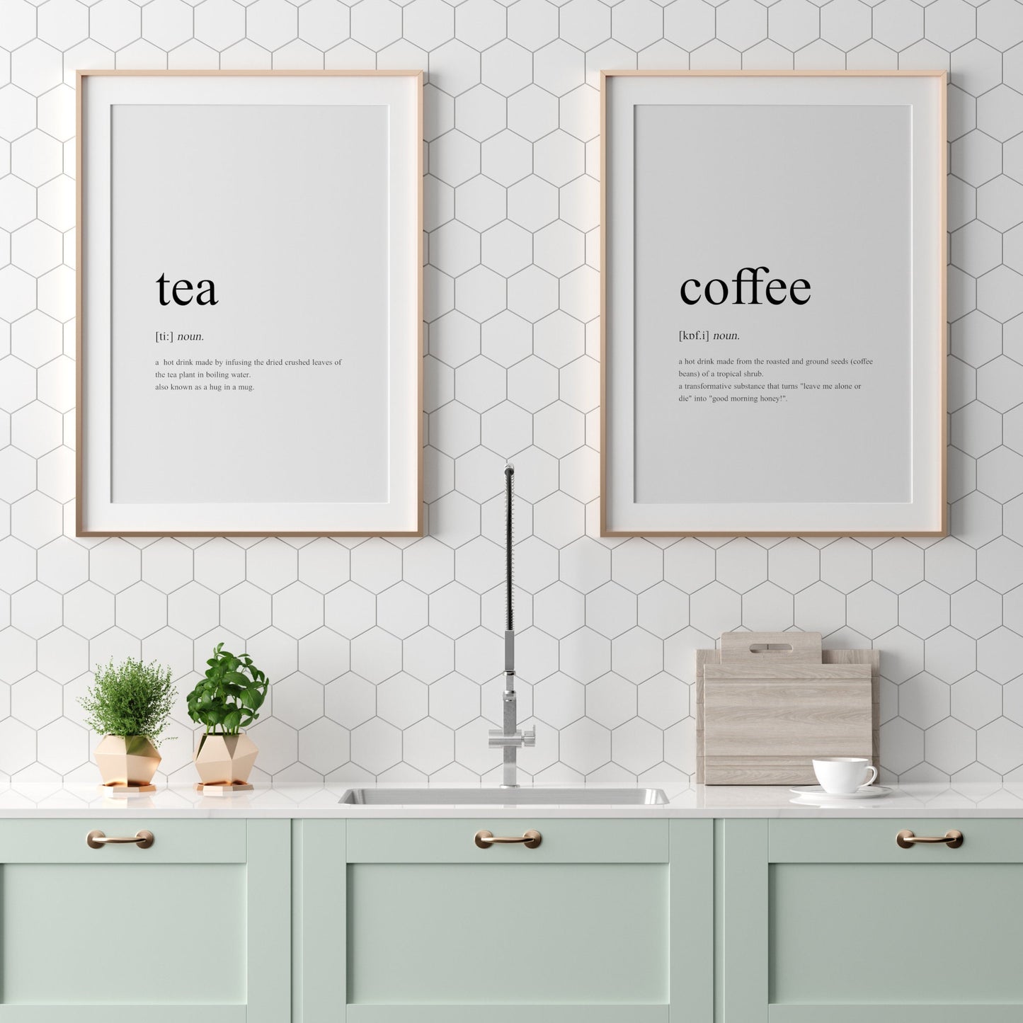 Tea & Coffee Definition Prints (Set of 2)