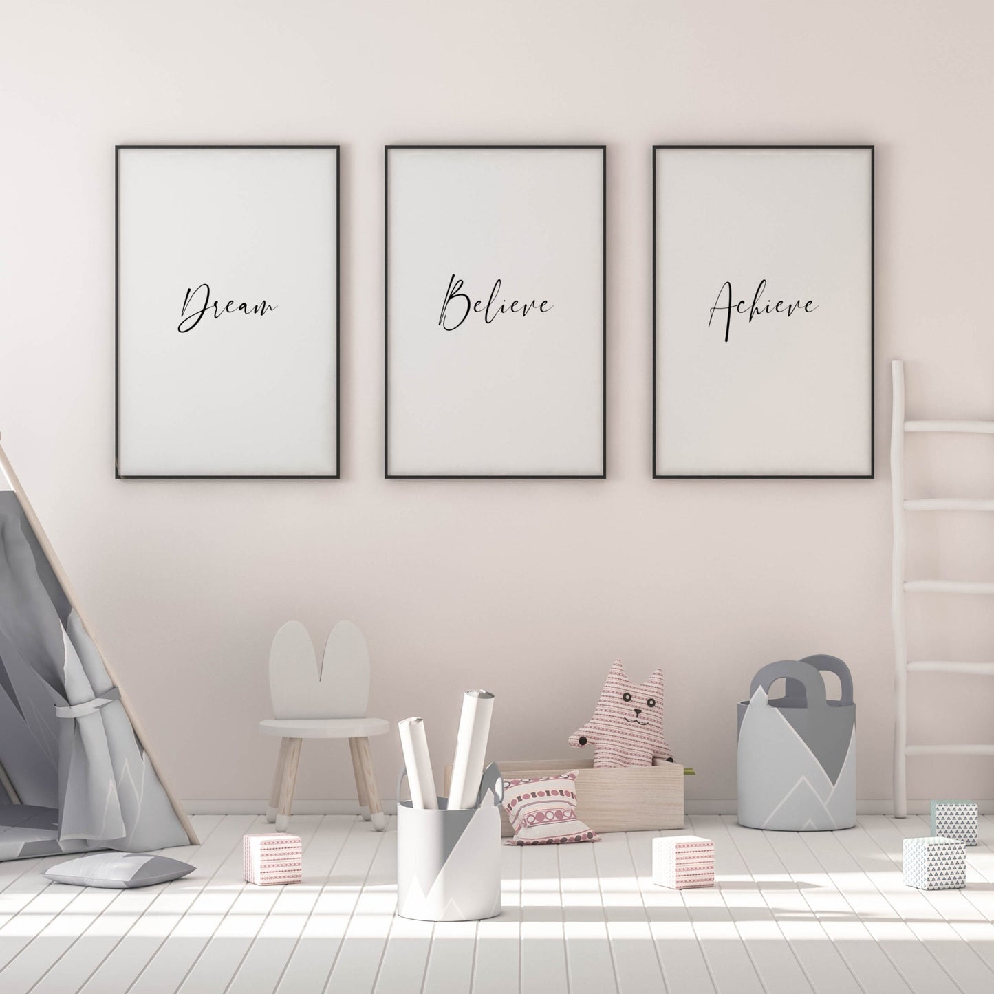 Dream Believe Achieve Prints (Set of 3)