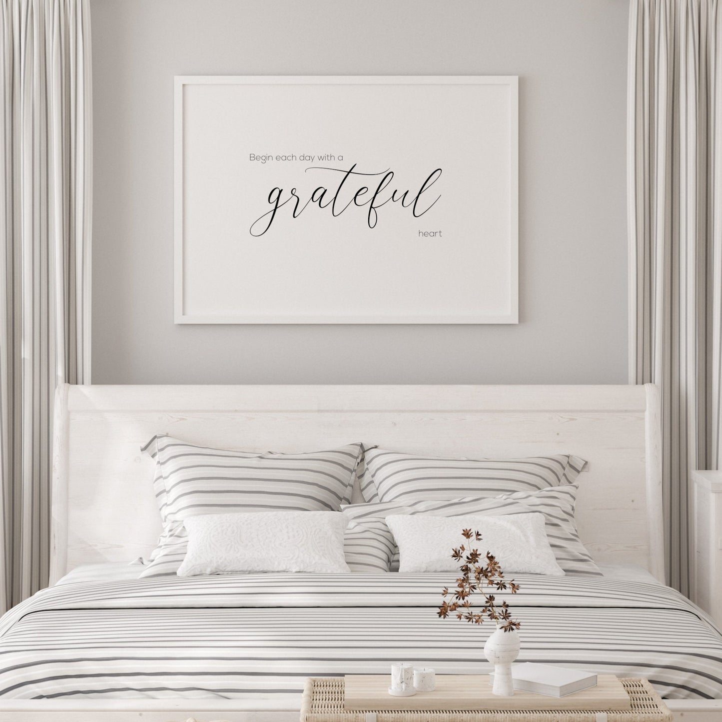 Begin Each Day With A Grateful Heart Print